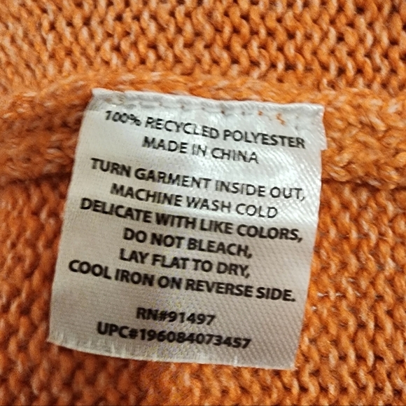 State Of Mine Orange And Black "Good Witch" Crewneck Sweater, Size XXL - Picture 5 of 7